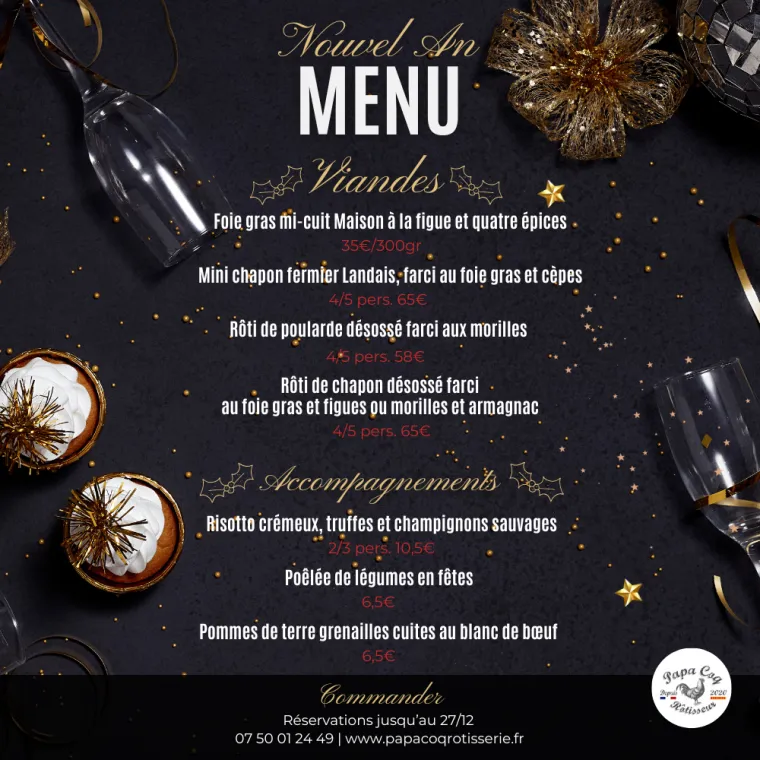 Menu de Nouvel An